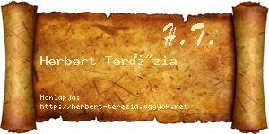 Herbert Terézia névjegykártya